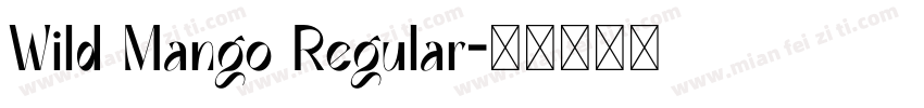 Wild Mango Regular字体转换